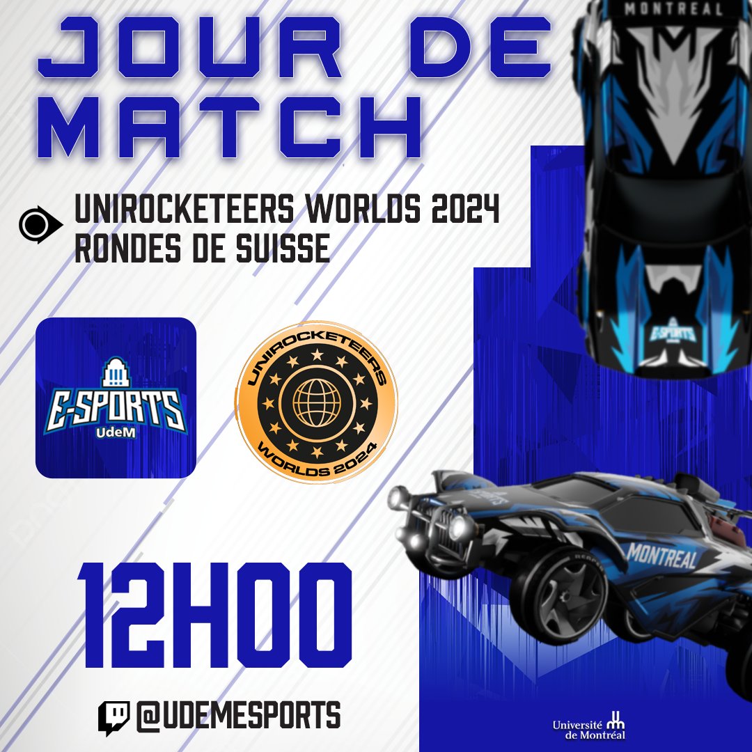 udemesports's tweet image. Notre équipe de Rocket League affrontera des équipes internationales au World Championship UniRocketeers! À ne pas manquer dès midi sur Twitch!
twitch.tv/udem_esports