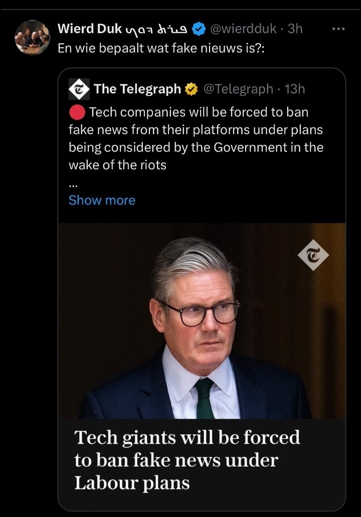 De feiten, Wierd. Zoals een dader van een steekpartij in Southport die geen vluchteling of moslim is. Of vrees je voor je account?