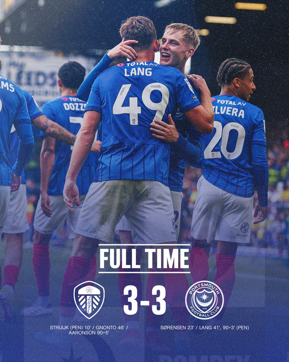 A thrilling opening day draw at Elland Road. 🤝

#Pompey