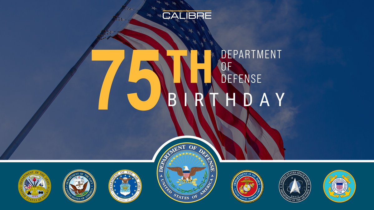 CALIBRE_Systems's tweet image. Happy 75th Birthday, @DeptofDefense!

#DepartmentDefense75 #DoD