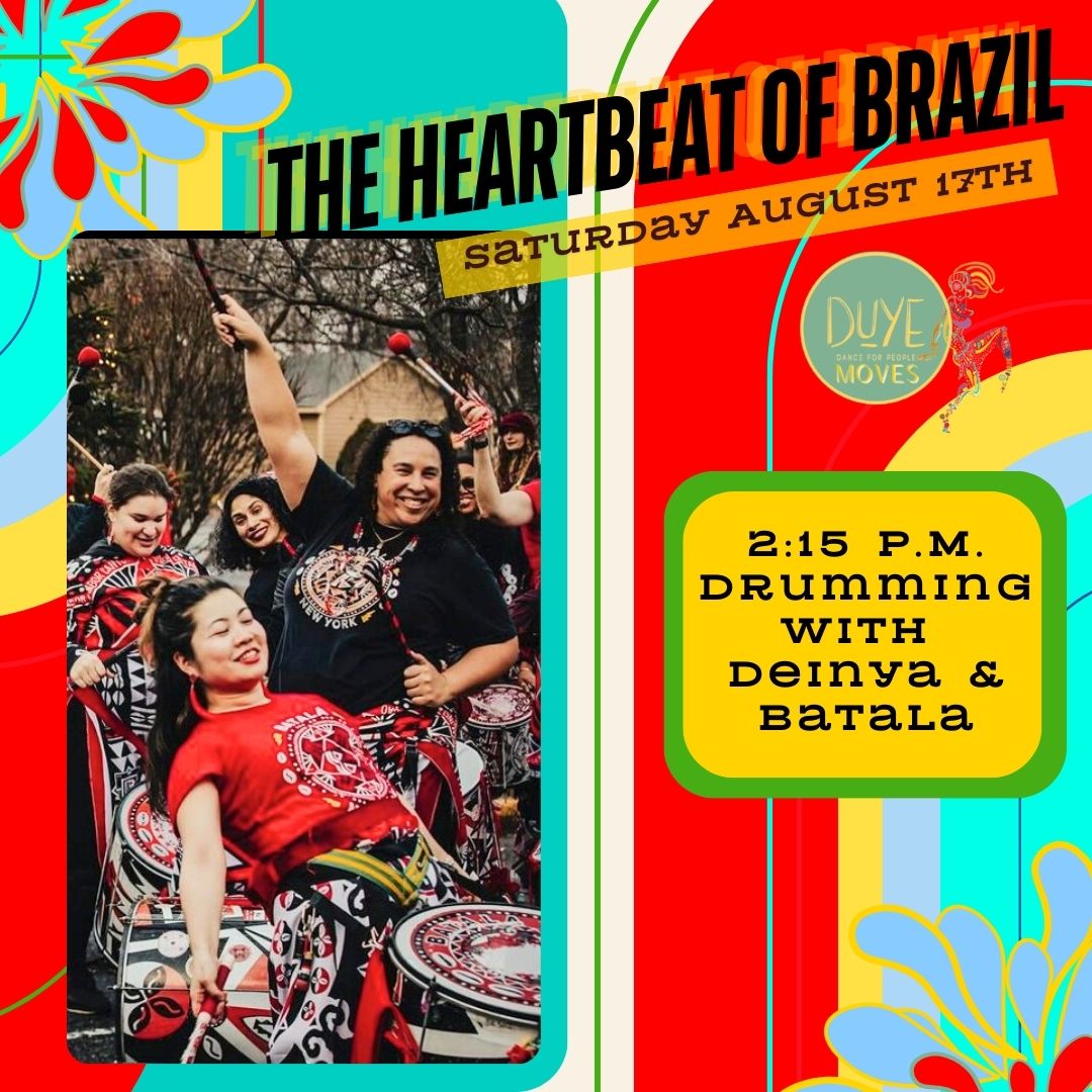 ChicavaHoney's tweet image. 🥁 Feel the Rhythm with Batala NY! 🥁
Join us at 2:15 PM on August 17th for an exhilarating Drum Circle 🔥
Immerse yourself in interactive percussion and vibrant beats!
Location: Governors Island, NYC 🏝️🌆

#DuYeMoves  #BatalaNY #FreeDanceClass