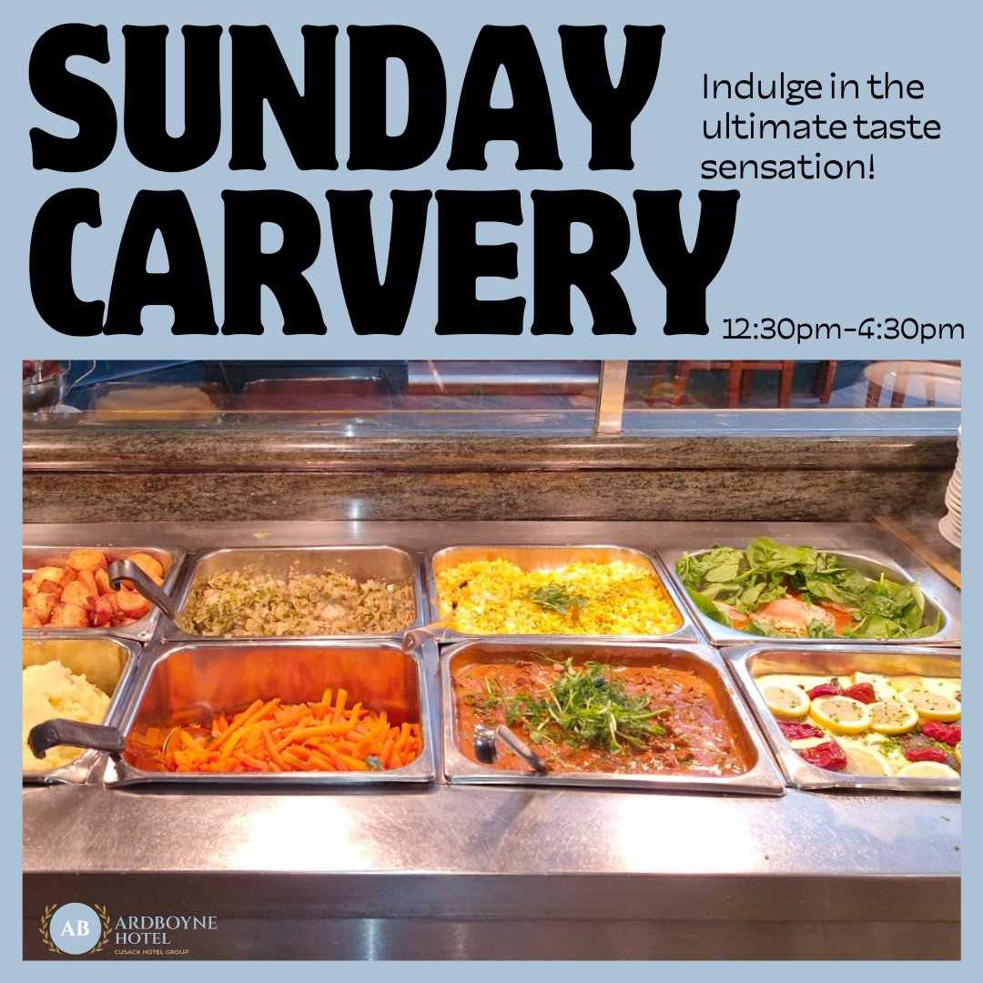 Join us this Sunday for an unforgettable Carvery Lunch at The Ardboyne Hotel! With a variety range of roasted meats and locally sourced vegetables - you don't want to miss it!