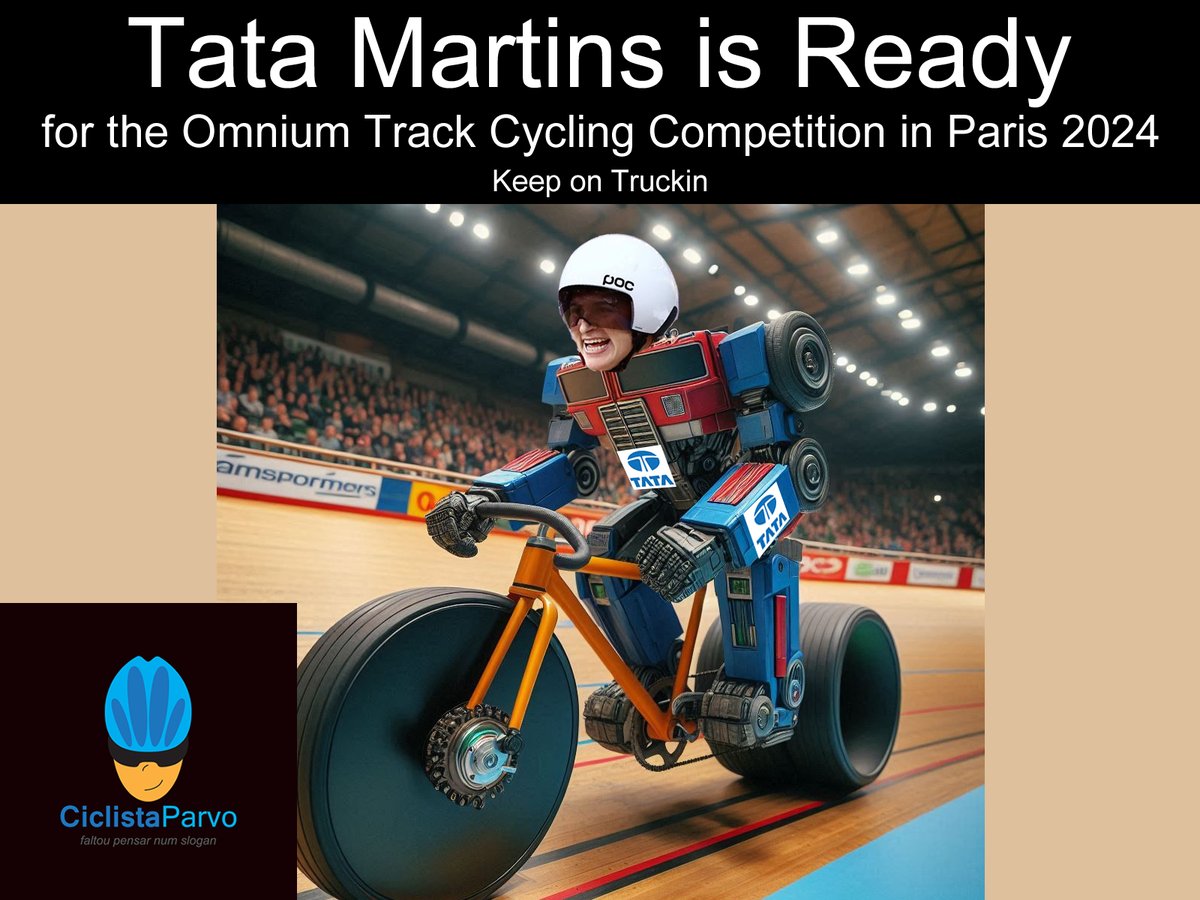 CiclistaParvo's tweet photo. @tatamartins99 is Ready for the Omnium Track Cycling Competition in @Paris2024 @Olympics
Keep on Truckin
#humor #fun #ciclistaparvo #cycling #bikes #roadcycling #memes #cyclingmemes #ciclismo #bicicletas #olympicgames #paris2024 #tatamartins #trackbikes #tatatrucks #portugal https://t.co/ER4sqN8Ayz