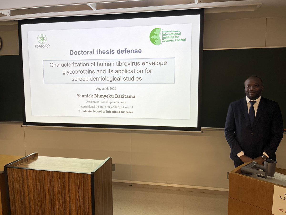 𝙳𝚘𝚙𝚎𝚛𝚊𝚞𝚜 : Le Dr Munyeku Yannick de l'équipe 𝘿𝙊𝙋𝙀𝙍𝘼𝙐𝙎-𝙍𝘿𝘾 vient de défendre sa thèse de doctorat sur les tibrovirus humains à l'Université d'Hokkaido au Japon.
L'intégralité 👇
bit.ly/3YAbkI8