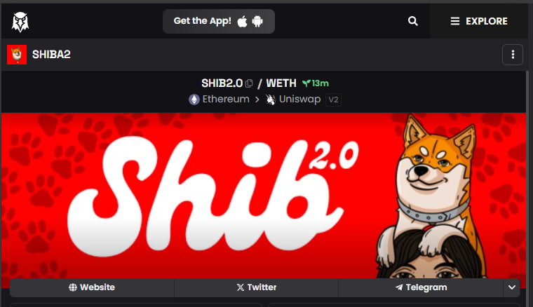 SHIB2oneth's tweet photo. SHIB2 is now updated on DEX!! 🐕

UPVOTE 🚀 https://t.co/5JLSX1WABf
