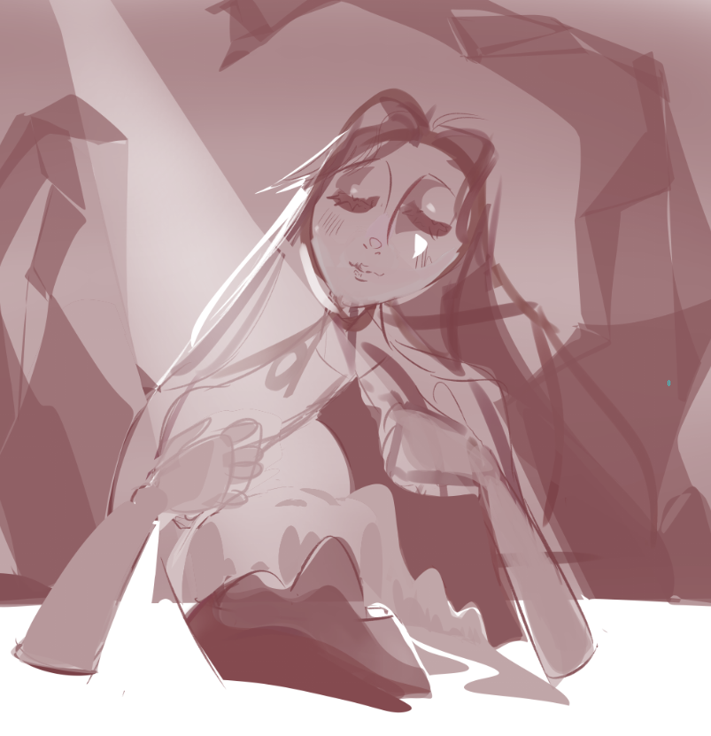 supjiomie's tweet photo. from concept sketches to a final product for the Giant Woman series! The work in progress all streamed on twitch @/supjiomie https://t.co/9oZcw21SUD