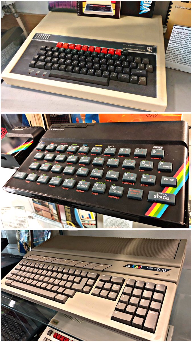 SWRetroComp's tweet photo. For today’s #RetroTrio we have the #Atari #Falcon030, #BBCMicro Model B and #Sinclair #ZXSpectrum. Which do you keep, gift and delete from history? #RetroComputing #ComputerHistory #RetroGaming #VideoGames https://t.co/iqet5maHYD