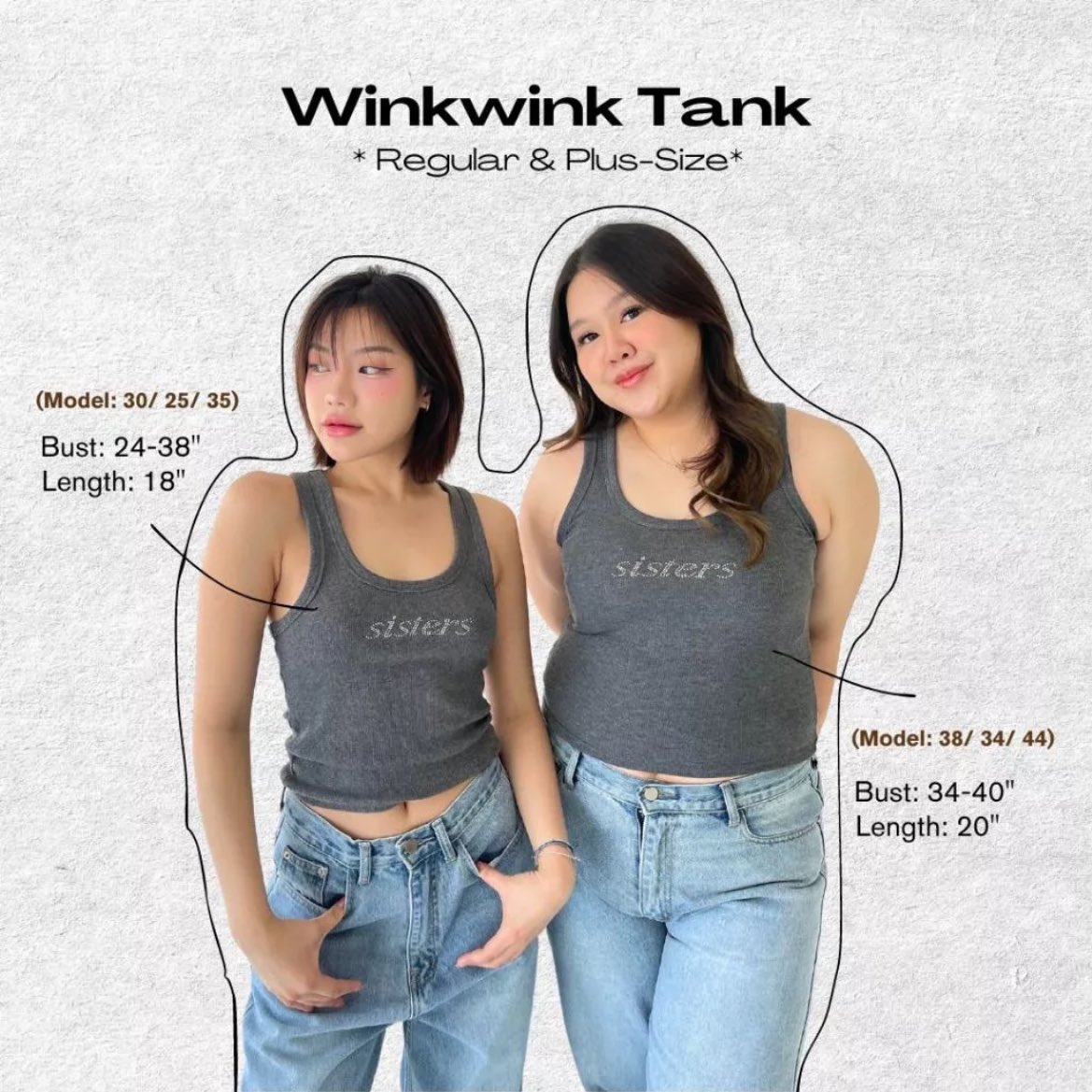 PimyadaNw's tweet photo. Winkwink Tank by Sistersfabric 
เสื้อกล้ามตัวโปรดของใครหลายๆคน 
สามารถใส่เสื้อในได้ตามปกติ สายไม่โผล่แน่นอน💐✨
Regular อกเริ่ม 24" ยืดได้ถึง 37-38” ยาว 18-19"
Plus size อกเริ่ม 34" ยืดได้ถึง 40” ยาว 20"
📍พิกัด https://t.co/HYpWNlSr5s
#เสื้อผู้หญิง #เสื้อ #Olympic2024 #โล๊ะตู้ https://t.co/UEvnTtN2wt