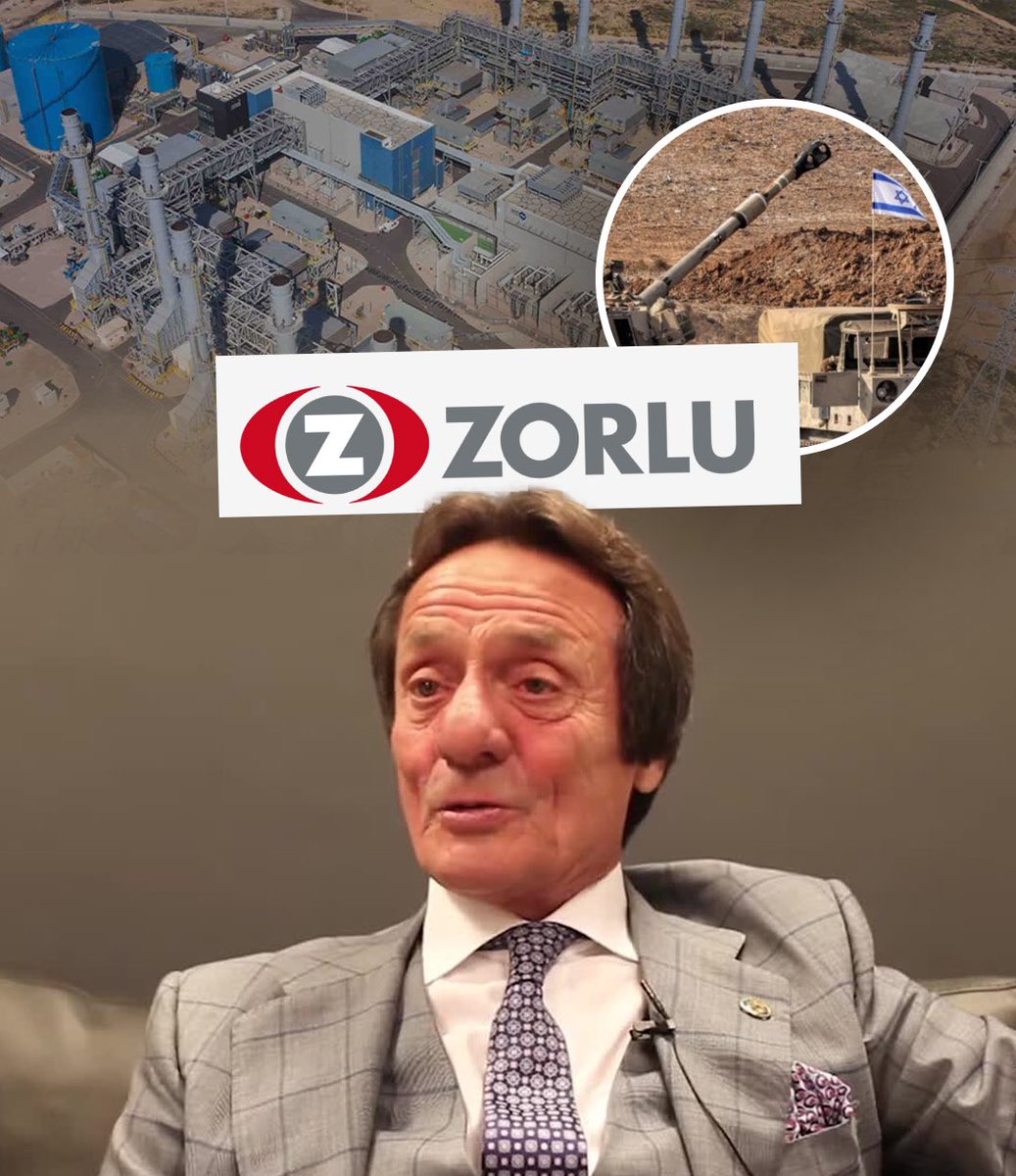 💢 Zorlu Holding, soykırımcı İsrail
ordusuna Elektrik ⚡️ sağlayan
'Dorad Energy' Şirketinin 4'te 1 'lik
Hissesine Sahip Yani %25 Oranıyla
Ortağı

Gazze'de Sabah Namazı Vakti
100 'den Fazla Şehid Edildiği Gün
Şirket İşgal Ordusu ile Sözleşme
Yeniledi.

Zorlu Holdinge Air Bazı