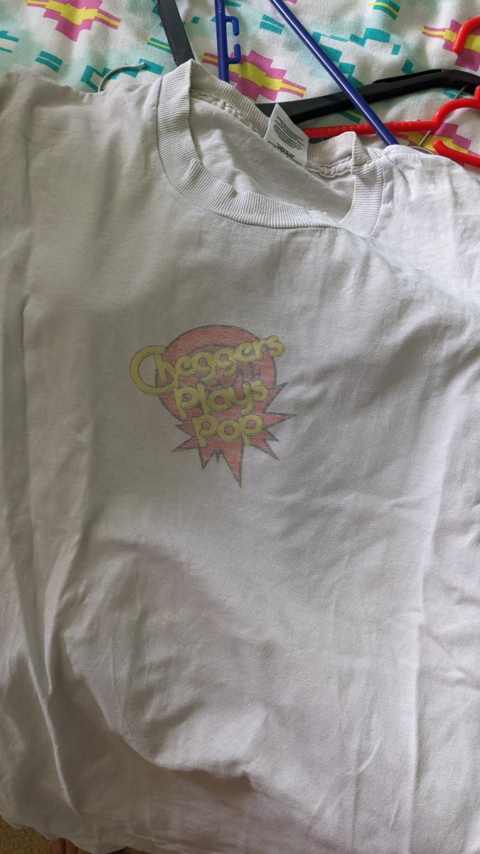 Is it time for my home made Cheggers Plays Pop t-shirt to go to the charity shop?