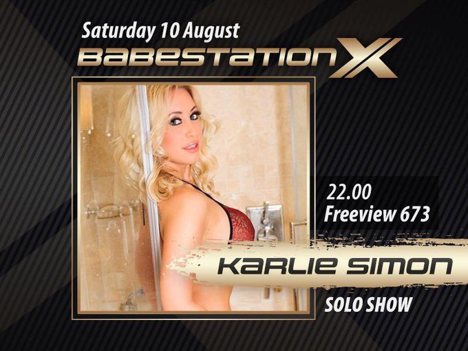 #BSX SPECIAL! @KarlieSimonx three solo sex shows TONIGHT live on your TV from 10pm - Freeview Ch 673<a href="/tag/bsx"class="tags">#BSX</a><a class="tags" target="_blank" title="On Twitter" href="/?out=eyJ0eXAiOiJKV1QiLCJhbGciOiJIUzUxMiJ9.eyJpYXQiOjE3MjQ3MzM0NjEsImlzcyI6InR3cG9ybnN0YXJzLmNvbSIsIm5iZiI6MTcyNDczMzQ2MSwiZXhwIjoxNzU2MjY5NDYxLCJyZWRpcmVjdF91cmwiOiJodHRwczovL3R3aXR0ZXIuY29tL0thcmxpZVNpbW9ueCJ9.Nxhibg3AePfAJJeAwXrpMmCtpFuSXjLbSIlJKyagI--8zuSng0r6fWeB7a6gn_Zea5KHivxzJZaJgHiLsEKdeQ">@KarlieSimonx</a>