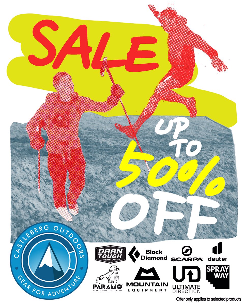 Castleberg's tweet image. Summer Sale! We’ve got a huge range of clothing, packs and equipment on offer. Get yourself down to the shop or check out the link below. 

castlebergoutdoors.co.uk/offers/cheap-o…