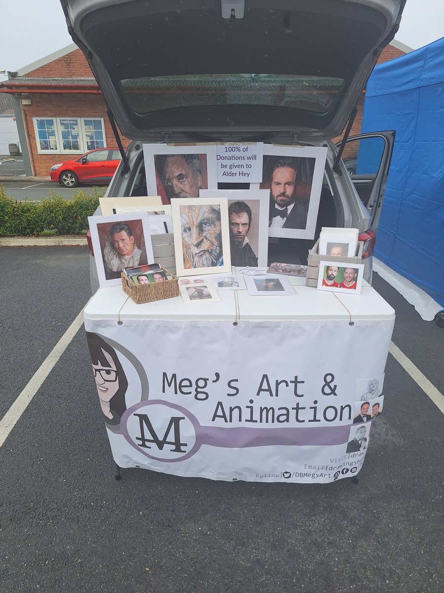 We are at David Joinson &amp; Sons Charity BBQ Fun Day 
All in aid for Alder Hey a charity very close to my heart 
Come down and say hi, all donations will be going to the good cause 💜✏️ 
We are here til 2pm 🫶
Queensferry Ind. Estate Pentre, Deeside CH5 2DJ
