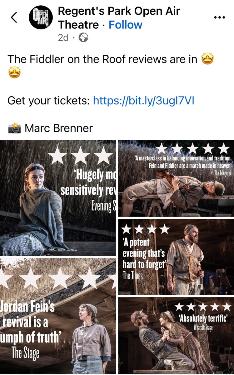 An honour and a joy to be in this marvellous production!