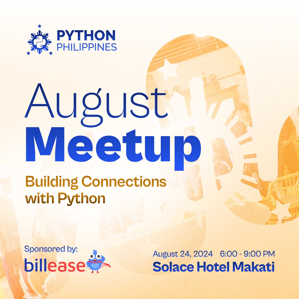 pythonph's tweet image. Discover the potential application of Python while Crafting Connections with other Pythonistas! Here&apos;s a sneak peek of our upcoming meetup📷sponsored by BillEase! 💵💨

Register here: bit.ly/pythonph-augus…

#PythonPH2024 #Billease #PHTechCommunity #PythonPHAugustMeetup