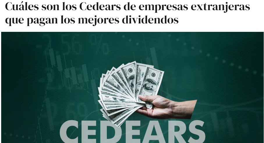 Cuáles son los Cedears de empresas extranjeras que pagan los mejores dividendos <a href="/gneffa/">Gustavo Neffa</a> #cedears #wallstreet #inversion En: mervalnews.wixsite.com/merval