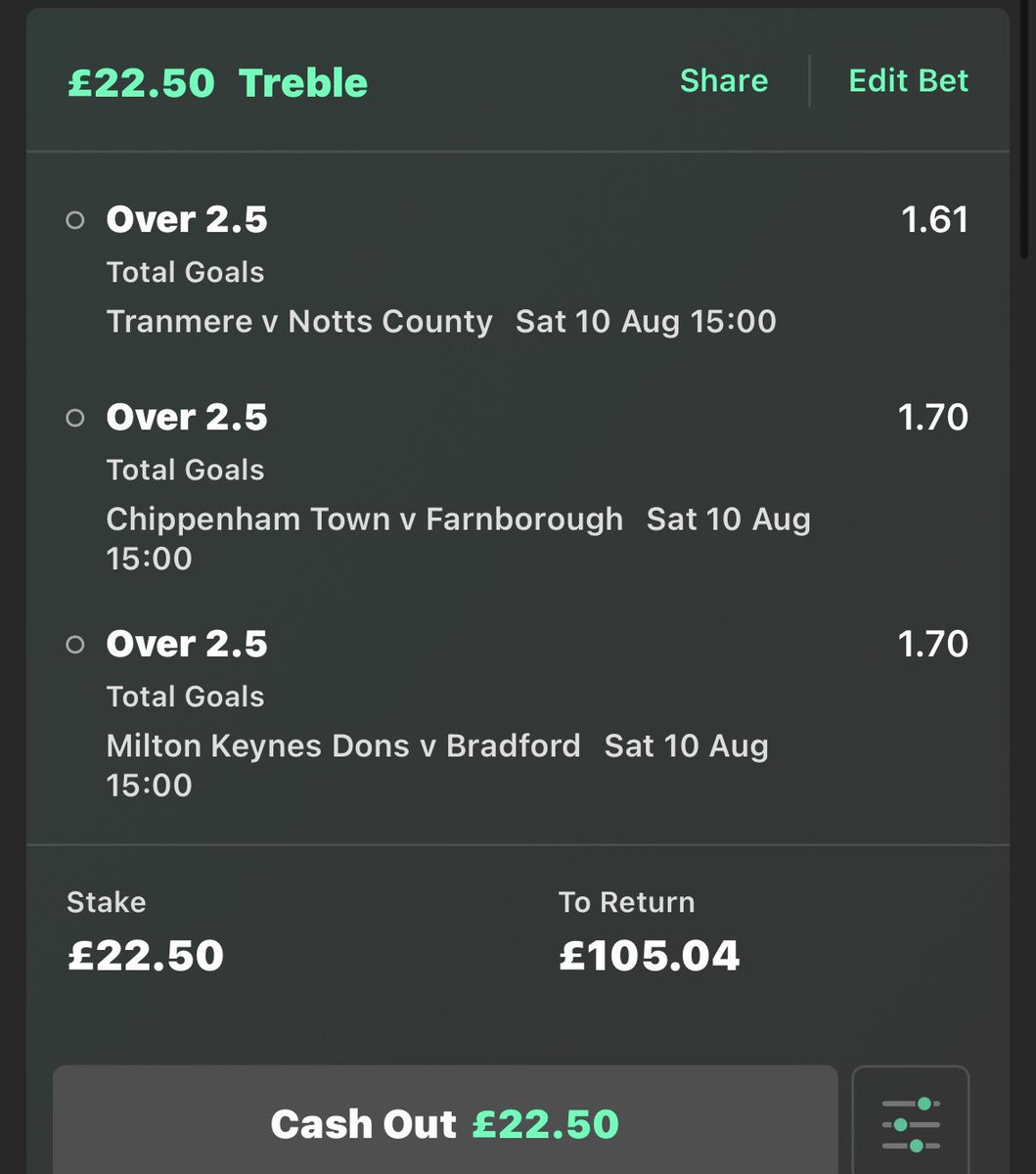 Saturday. August 10
Bet 2