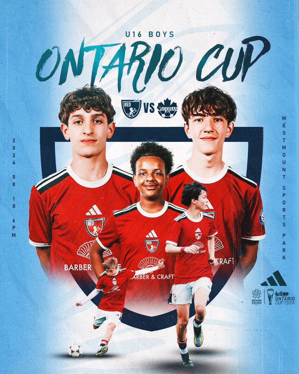 MATCHDAY!

It’s a big one today as our U16 Boys host Vaughan Azzurri in the Quarter Finals of the Ontario Cup. 

Westmount. Field 2. VIBES. 

LETS. GO. 

#redacademyofsoccer