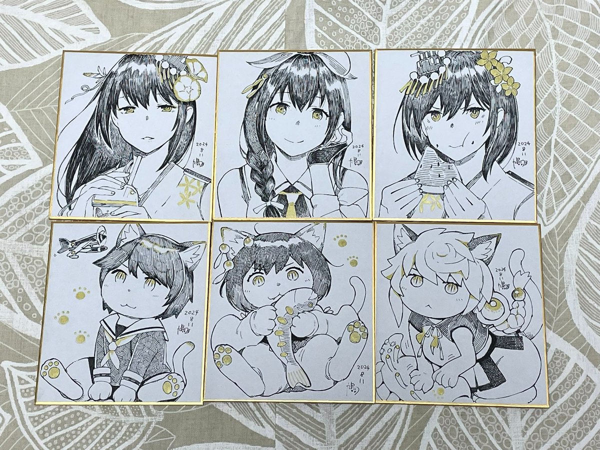 取り敢えず色紙6枚できました。頒布価格は現地にて、お一人様1点まででお願いします。

あとはペーパーと既刊があります。明日はヨロシクオネガイシマス 