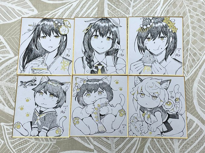 取り敢えず色紙6枚できました。頒布価格は現地にて、お一人様1点まででお願いします。

あとはペーパーと既刊があります。明日はヨロシクオネガイシマス 