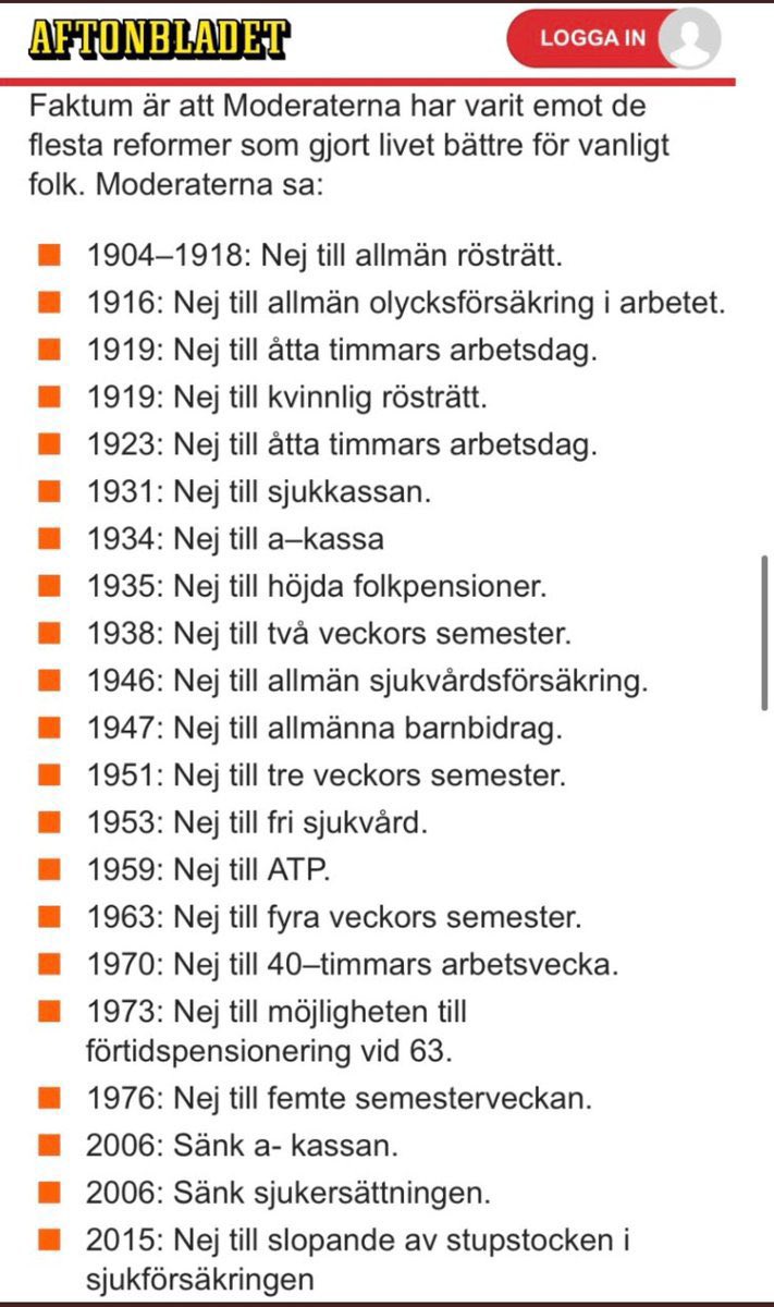 svansbo's tweet image. En liten kom-ihåg-lista till alla som nu behöver höra olika moderater säga att vi inte har råd att jobba mindre: