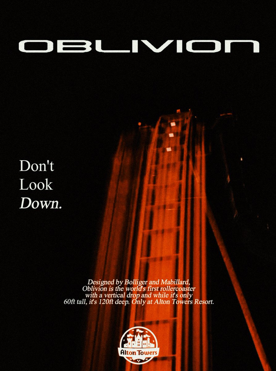 Made an Oblivion poster with a long exposure photo I took <a href="/altontowers/">Alton Towers Resort</a>