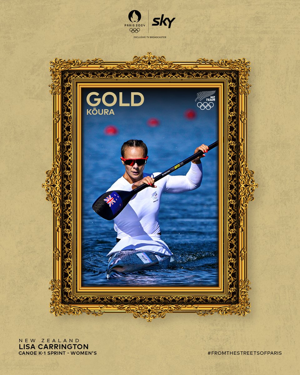GOLD, Lisa Carrington adds an 8th medal to her legacy 👑 #Paris2024