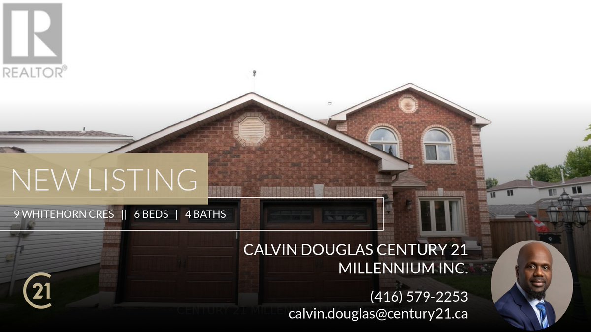 CD_Realtor's tweet image. 📍 New Listing 📍 Take a look at this fantastic new property that just hit the market located at 9 Whitehorn Crescent in Barrie. Reach out here or at (416) 579-2253 for more information

Calvin Douglas 
Century 21 Millennium Inc. B... homeforsale.at/9_WHITEHORN_CR…