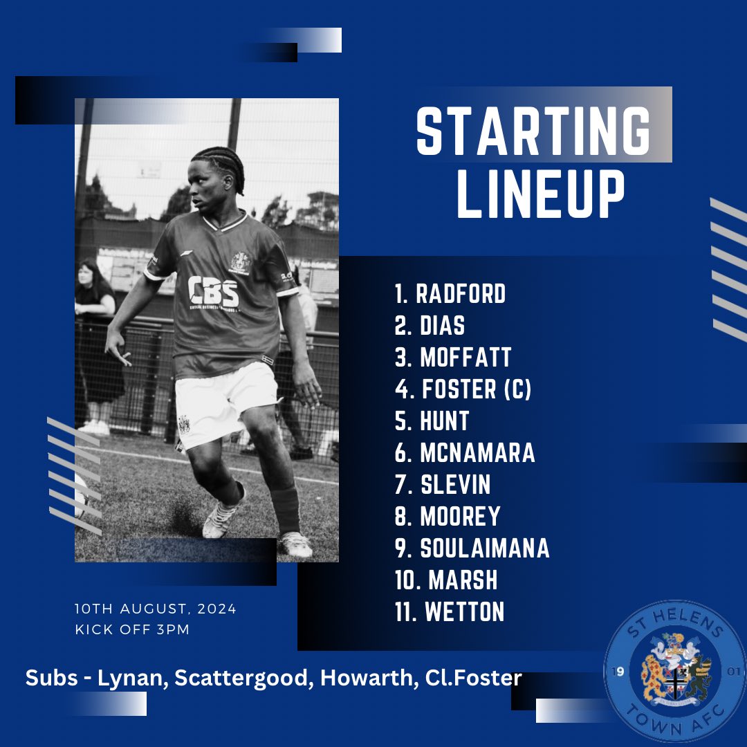 StHelensTownR's tweet image. U23s Line-Up for today’s game!🔵⚪️ #townteam