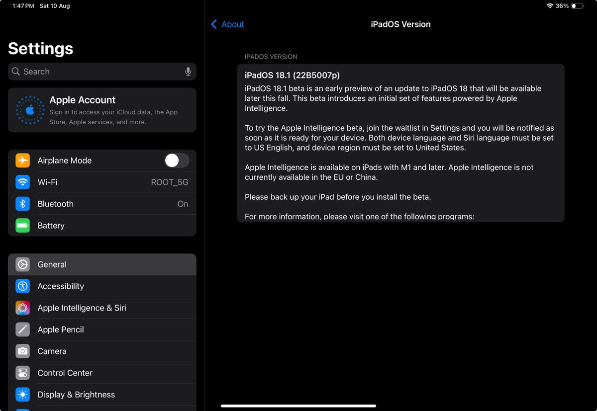 DNS_Sys's tweet image. تحديث 18.1 التجريبي. عند تفعيل نمط المطور يظهر لك نفس الصورة البيضاء.حاولت اصور الشاشة رفضت .صورتها من الجوال ..نحاول نكتشف فيه الجديد .

#iOS18Beta5 #ios