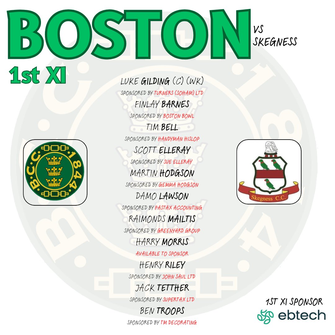 Just the one game today for the club. Here is today’s 11