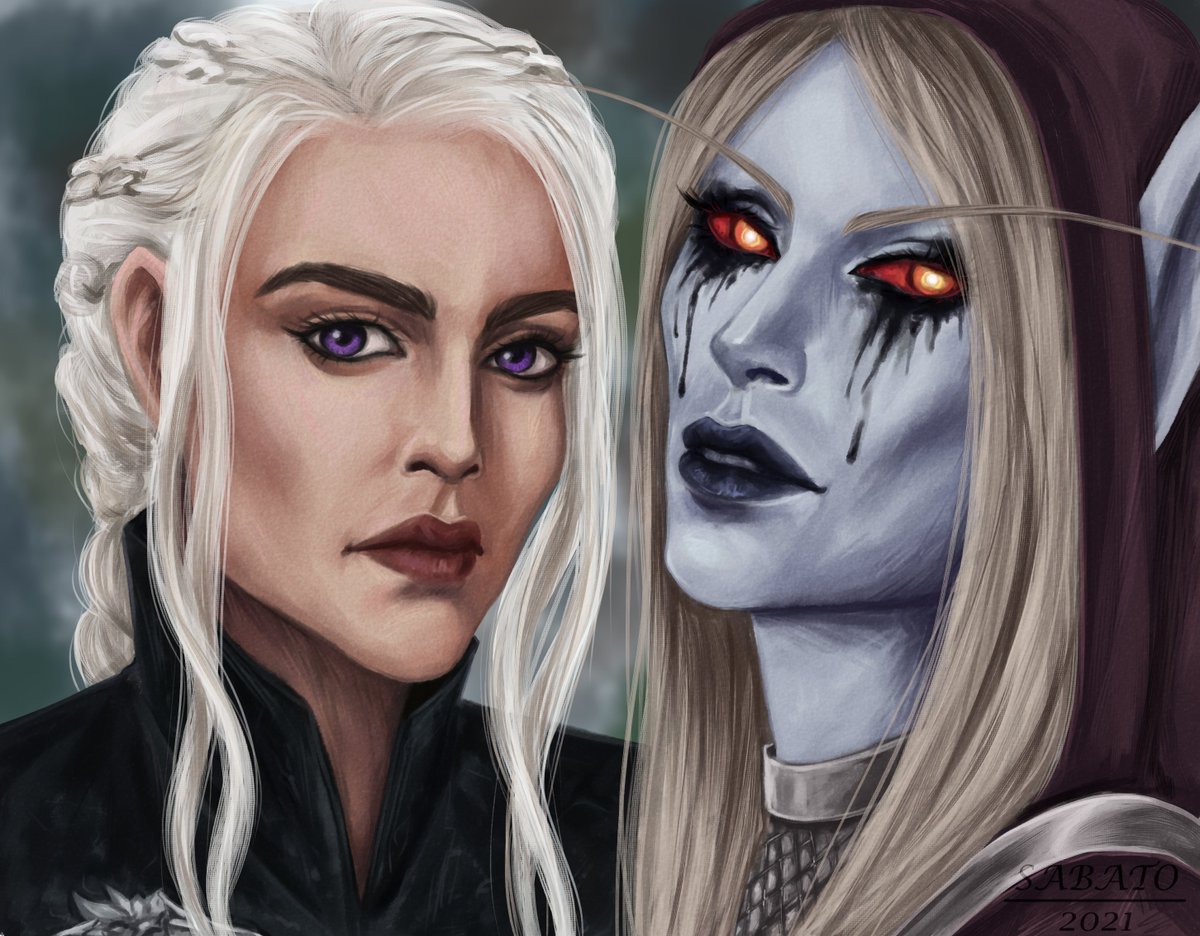 There are no words to describe how much I love them. 

#warcraft #worldofwarcraft #sylvanaswindrunner #daenerys #targaryen #gameofthrones #hotd