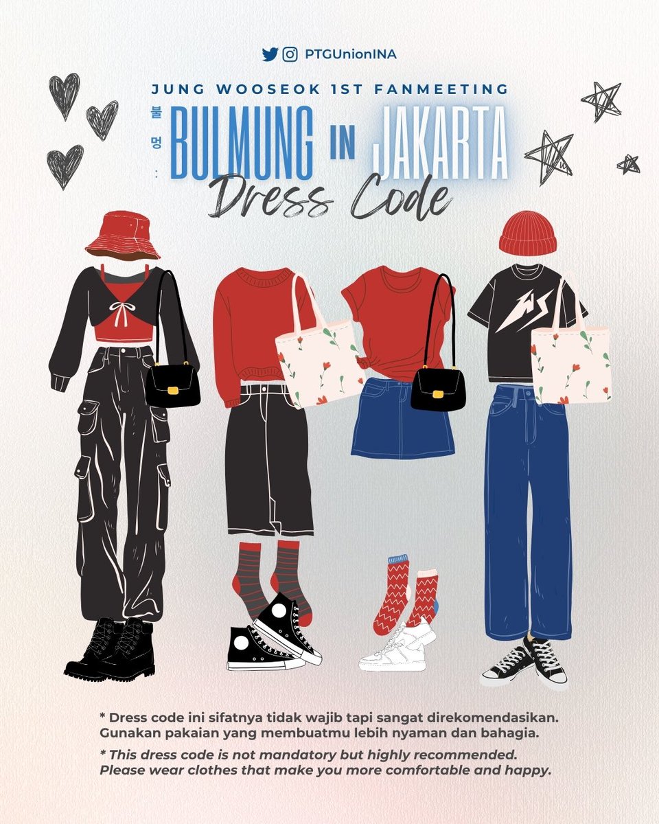 PTGUnionINA's tweet photo. 𝗝𝗨𝗡𝗚 𝗪𝗢𝗢𝗦𝗘𝗢𝗞 𝟭𝘀𝘁 𝗙𝗔𝗡𝗠𝗘𝗘𝗧𝗜𝗡𝗚
        “𝗕𝗨𝗟𝗠𝗨𝗡𝗚” 𝗶𝗻 𝗝𝗔𝗞𝗔𝗥𝗧𝗔

𝗗𝗥𝗘𝗦𝗦 𝗖𝗢𝗗𝗘 : 𝗥𝗘𝗗-𝗕𝗟𝗔𝗖𝗞-𝗡𝗔𝗩𝗬

#PENTAGON #펜타곤 #WOOSEOK #BULMUNGinJAKARTA https://t.co/8i7MJcuckq