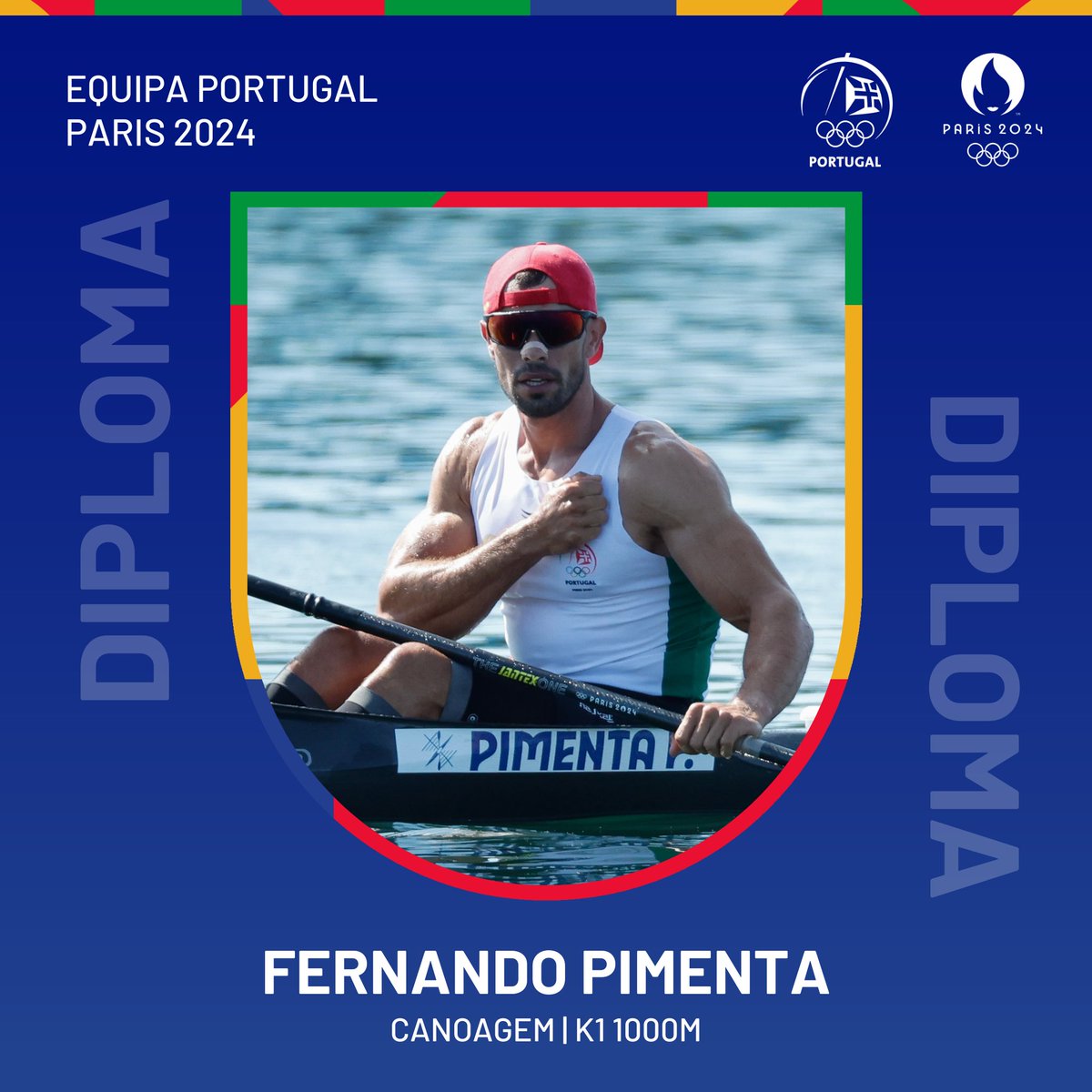 𝐃𝐈𝐏𝐋𝐎𝐌𝐀 𝐎𝐋𝐈́𝐌𝐏𝐈𝐂𝐎! 🇵🇹👏 

Fernando Pimenta foi 6.º classificado no K1 1000m da Canoagem em #Paris2024 e conquistou o 13.º diploma para a #EquipaPortugal! 

#AllezPortugal