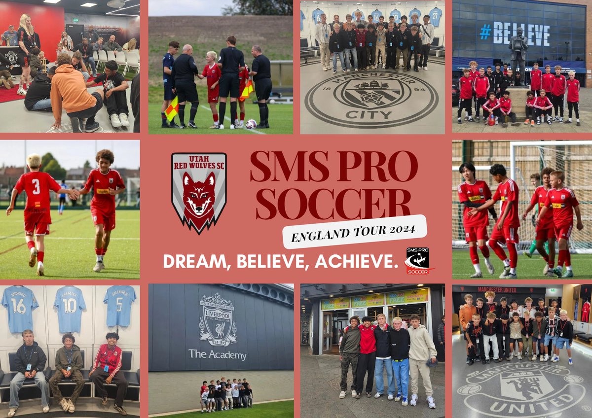 Thanks again to the Utah Red Wolves U15s..

What a trip 🔥

Gather as teammates. We leave as family. 🇺🇸🤝🏻🏴󠁧󠁢󠁥󠁮󠁧󠁿

No one does it better..

#SMSProSoccer #Tours #Bespoke #Soccer #Football #mufc #lfc #mcfc #bwfc #wafc #testyourself