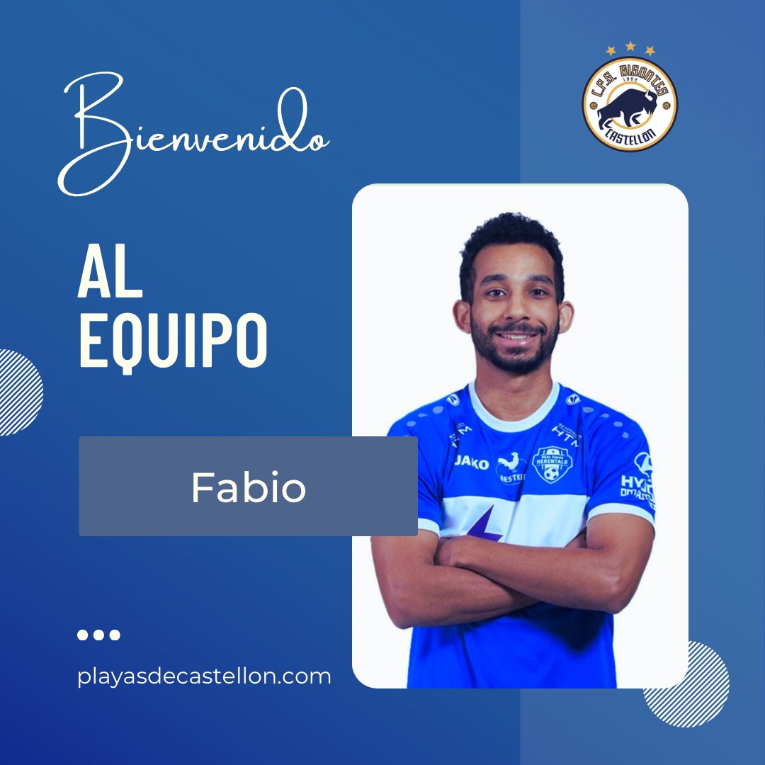 🚨𝗢𝗙𝗜𝗖𝗜𝗔𝗟 | Fabio, procedente del Herentals de la Primera División Belga, nuevo jugador del Bisontes Playas de Castellón

playasdecastellon.com/fabio-proceden…

#bienvenidoFabio #castellón #futsal