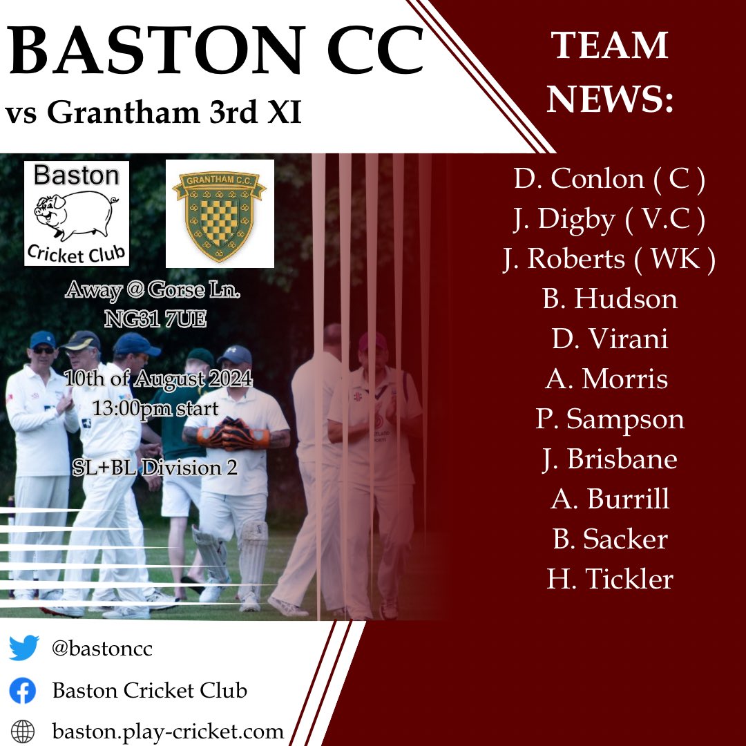 Game day!

Baston on the road today as they make the trip to Grantham. Updates to follow as Baston look to build on their strong victory last week.