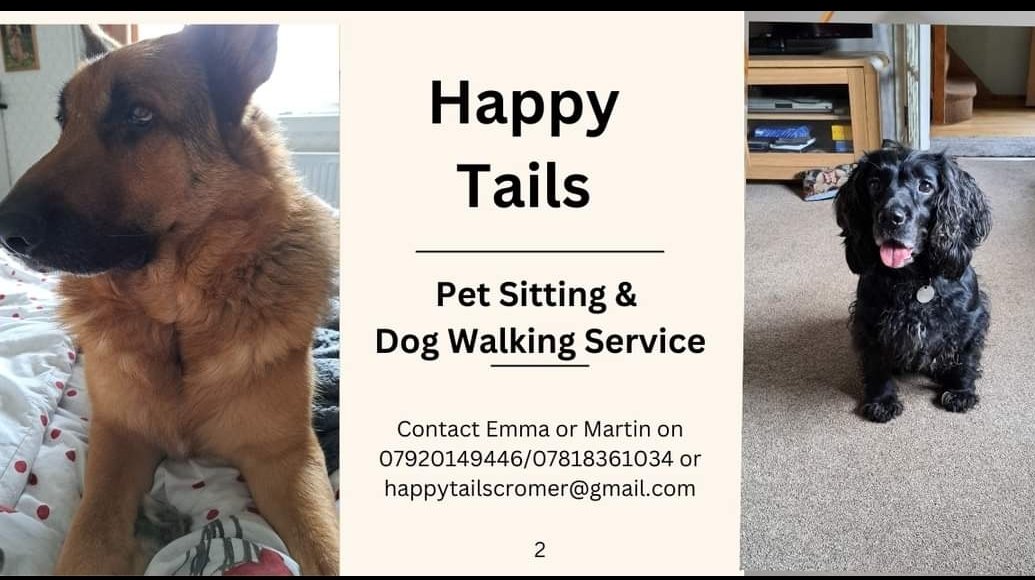 Covering all your pet sitting needs all over Norfolk.

- Dog walking.
- Home visits.
- Caravan or Motorhome visits.
- Overnight care.

Fully insured. Fully experienced.

#PetSitting #NorthNorfolk #Norfolk #Dogs #Cats #Birds #Fish #Overnight #DogWalks #Visits