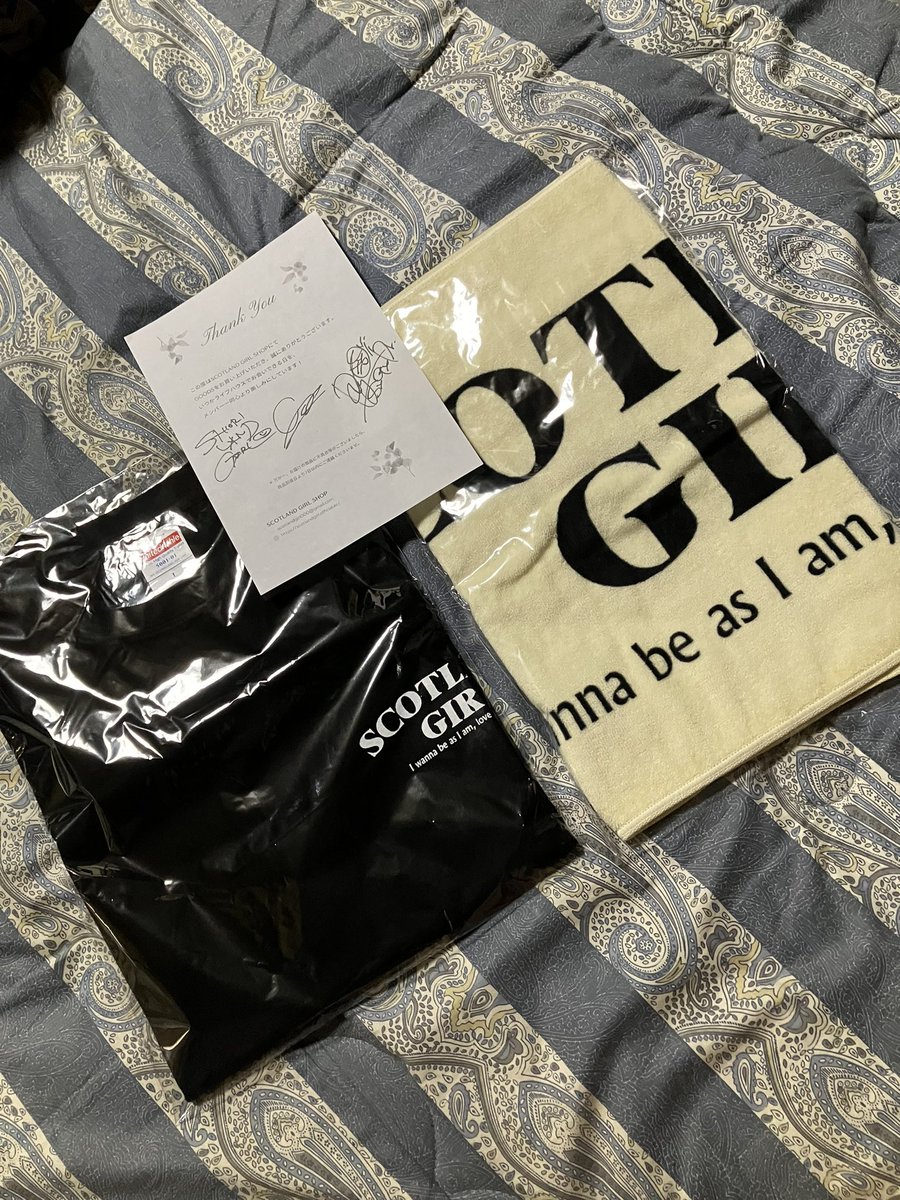 hirosanichi's tweet photo. Tシャツとタオル届きました。
ありがとうございます、ありがとうございます😊
#scotlandgirl https://t.co/AQ997nWw6D
