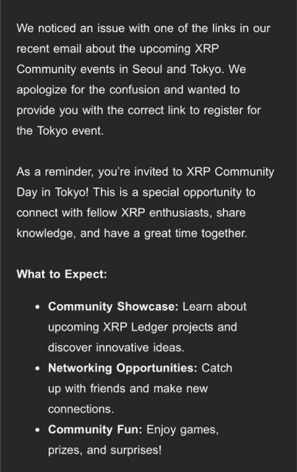 Brett_Crypto_X's tweet image. 🚨BOOOOOOOM #XRP TO TOKYO! The #XRP event in Tokyo is THE place to be for networking with top crypto leaders and enthusiasts. Don&apos;t miss this opportunity to grow your connections and stay ahead in the game! 🏁 #CryptoNetworking #TokyoEvent