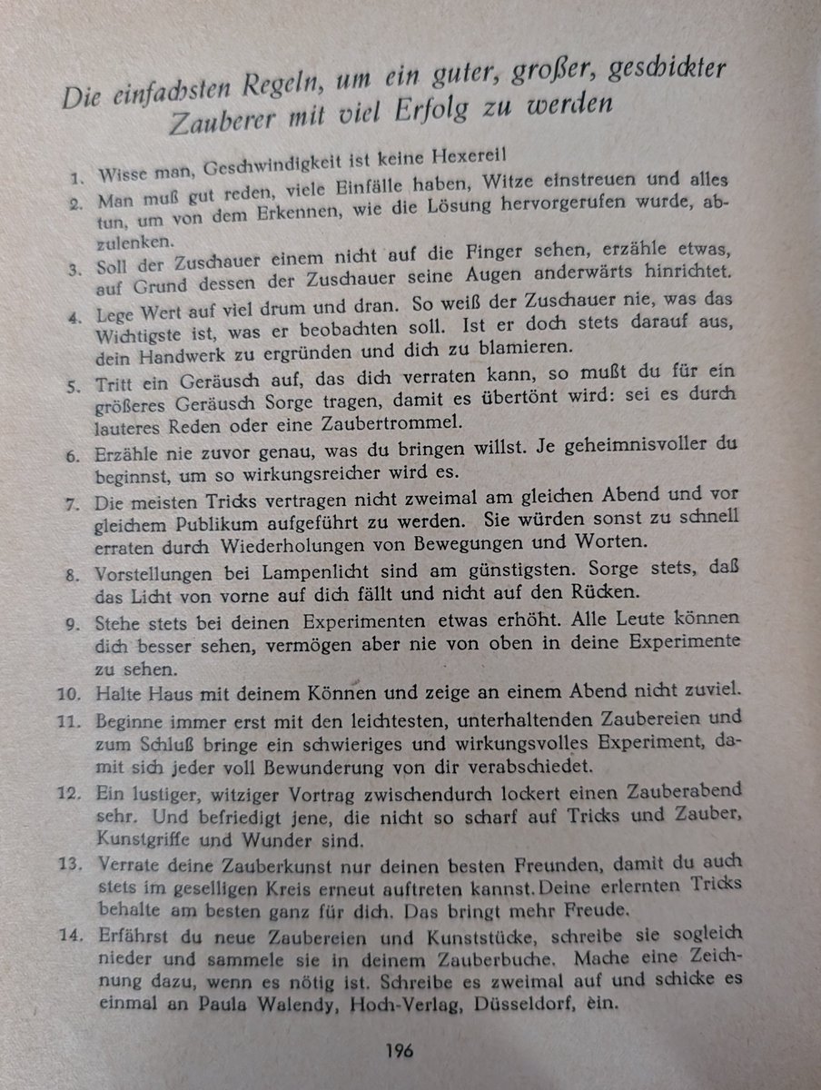 I found this list of rules how to become a great magician in a children's book and asked Claude to reinterpret them as rules for artists. 🧵