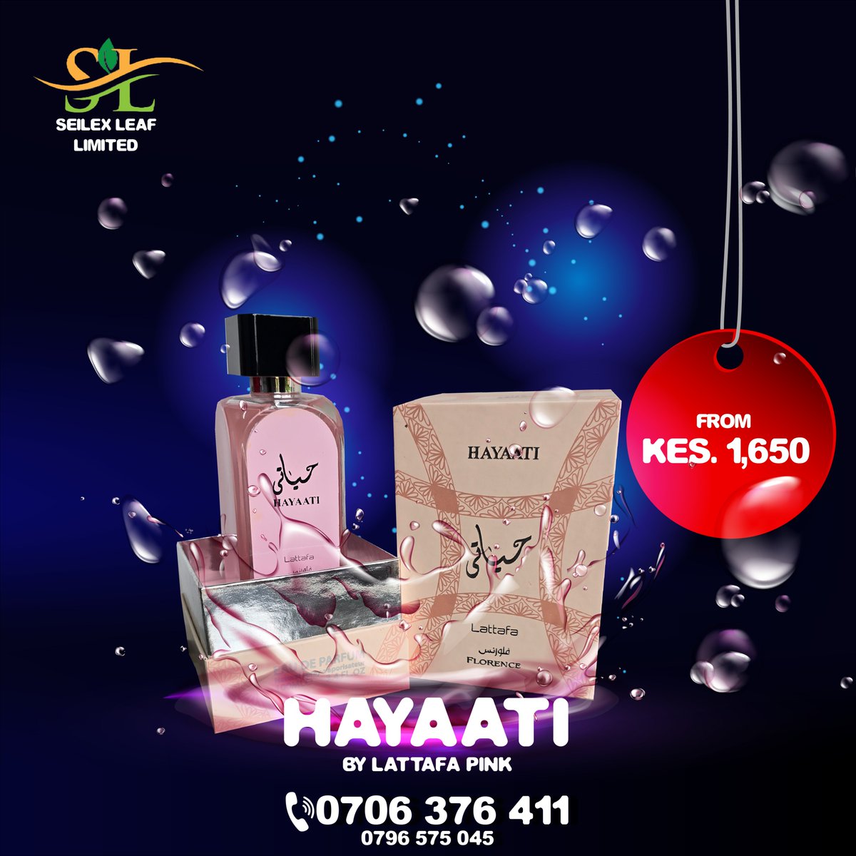Seilexleaf's tweet image. Get your favorite fragrance leo from Seilex Leaf. Affordable prices na free delivery around Waiyaki Way

Hayaati
By LATTAFA Pink
KES. 1,650

☎0706 376 411
☎0796 575 045

#seilexleaf #designerperfumes #kinoo #waiyakiway #BlackOrchid #perfumes #fragrance #luxury