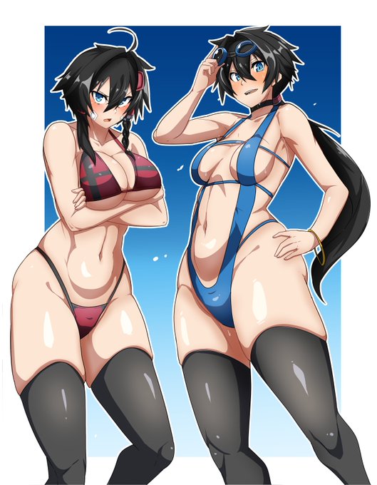 水着なヒロインず 