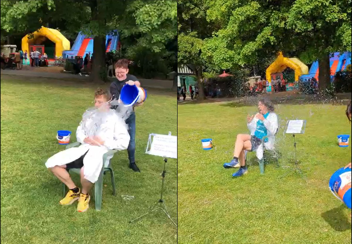 Soak a Scientist is on! Join us at Endcliffe Park today and help us fundraising for MND research by soaking a scientist, trying our delicious home made cakes, or drawing a raffle.