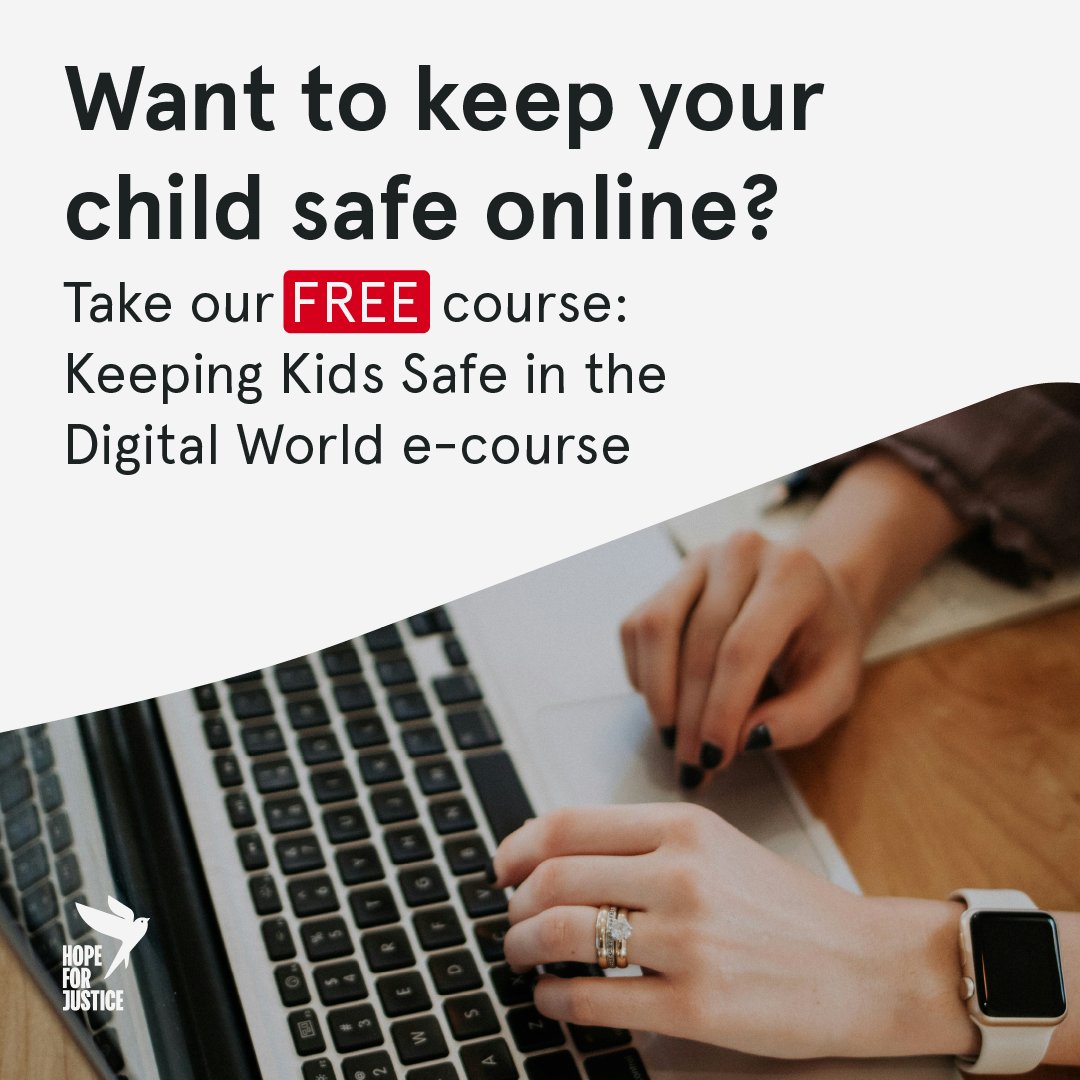 Hope for Justice (@hopeforjustice) on Twitter photo The problem of online sexual exploitation of children is ever-growing due to our increasing reliance and use of the digital world.
In this FREE course, parents and caregivers will learn practical techniques for protecting their kids online.
Learn here: us.learningacademy.hopeforjustice.org/store/3148490-… The problem of online sexual exploitation of children is ever-growing due to our increasing reliance and use of the digital world.
In this FREE course, parents and caregivers will learn practical techniques for protecting their kids online.
Learn here: us.learningacademy.hopeforjustice.org/store/3148490-…