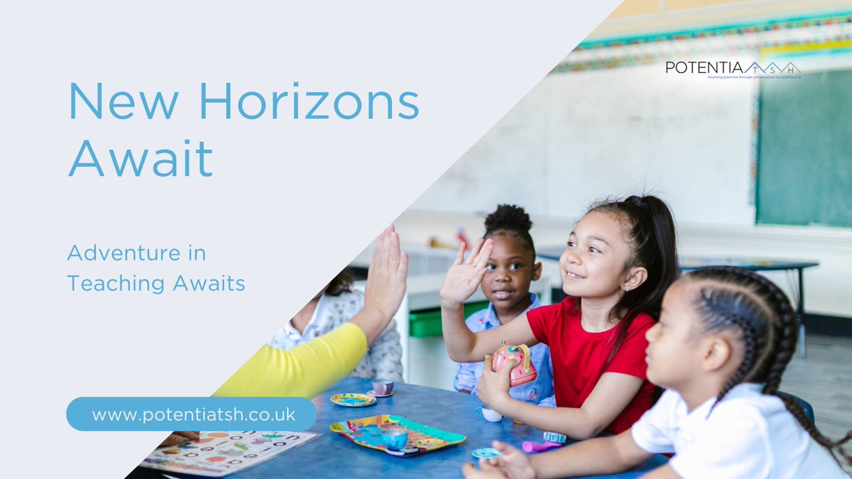 PotentiaTSH's tweet image. Summer is a time for new horizons and adventures. Are you considering a career in teaching? 

Visit Get Into Teaching: getintoteaching.education.gov.uk🌟 

#NewHorizons #TeachingAdventure #CareerInTeaching