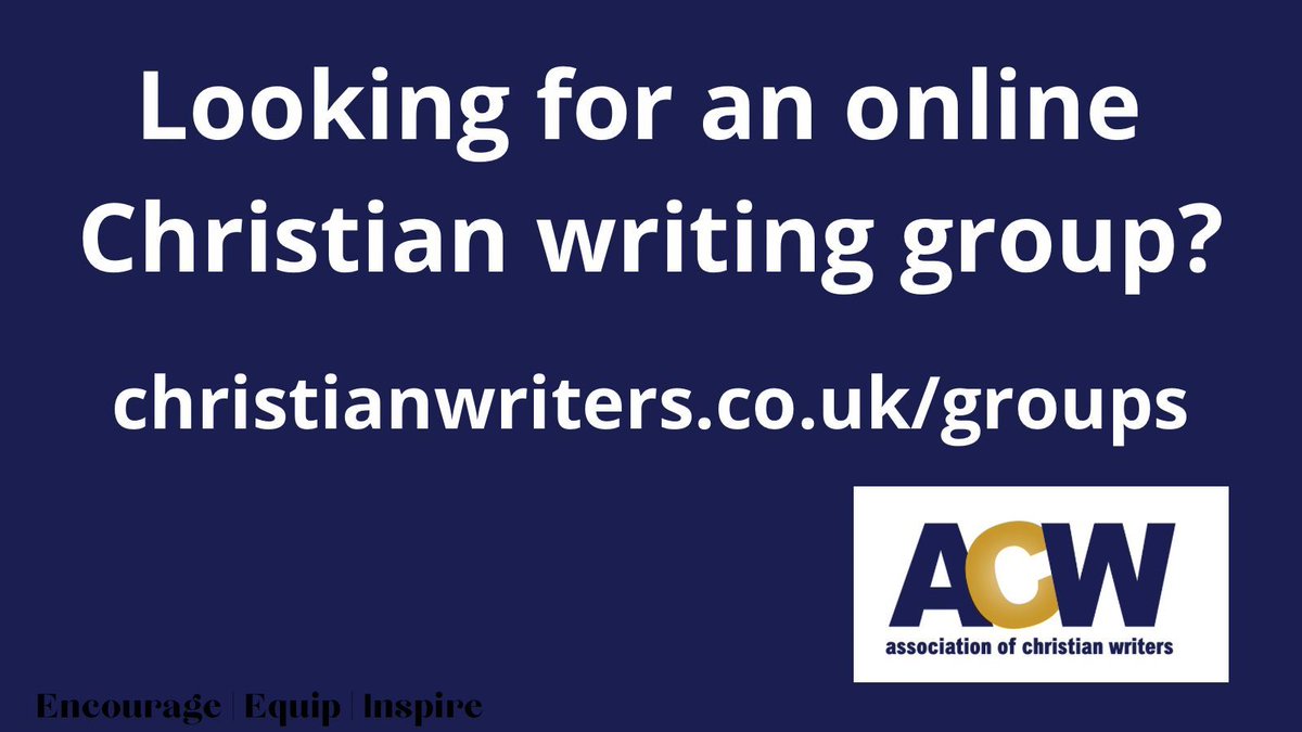 ACW1971's tweet image. We’ve got a number of genre groups meeting online. Come and join us. #ChristianWriters #WritingGroups