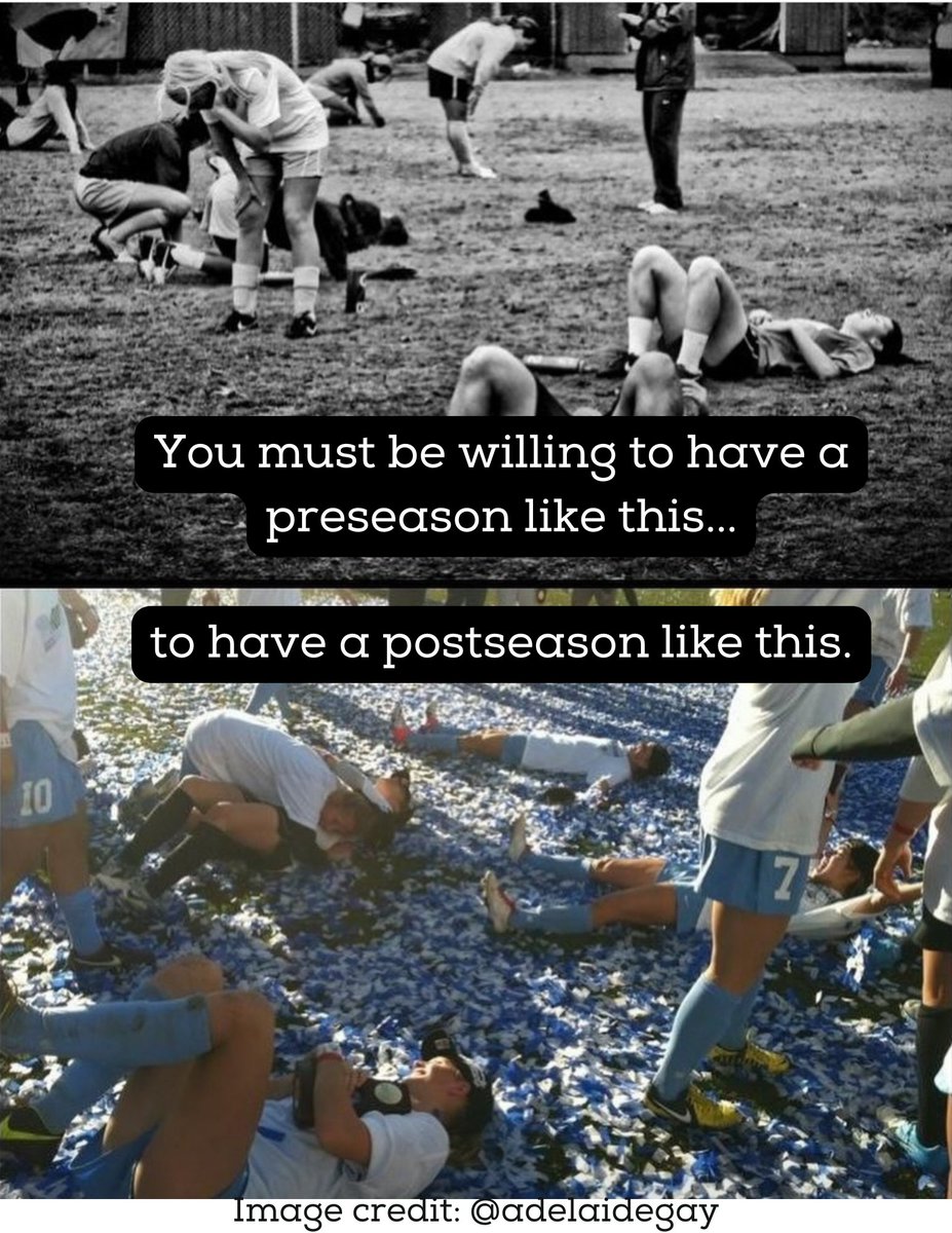 Preseason effort determines postseason performance.
You don't become a champion overnight.
You grind out championship level effort every day.
The tone you set this preseason will determine what you do all season.

📸@adeliadegay