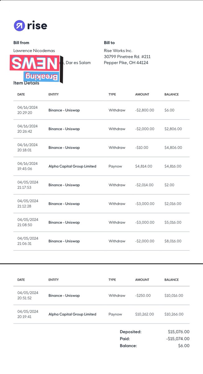 STEP to STEP

✅️ Jifunze namna ya kuConnect Rise account yako na Binance

✅️ Namna ya kufanya WITHDRAWS kutoka Rise

✅️ Namna ya kupata Tsh kutoka Binance

Thread 🧵🧵🧵
..