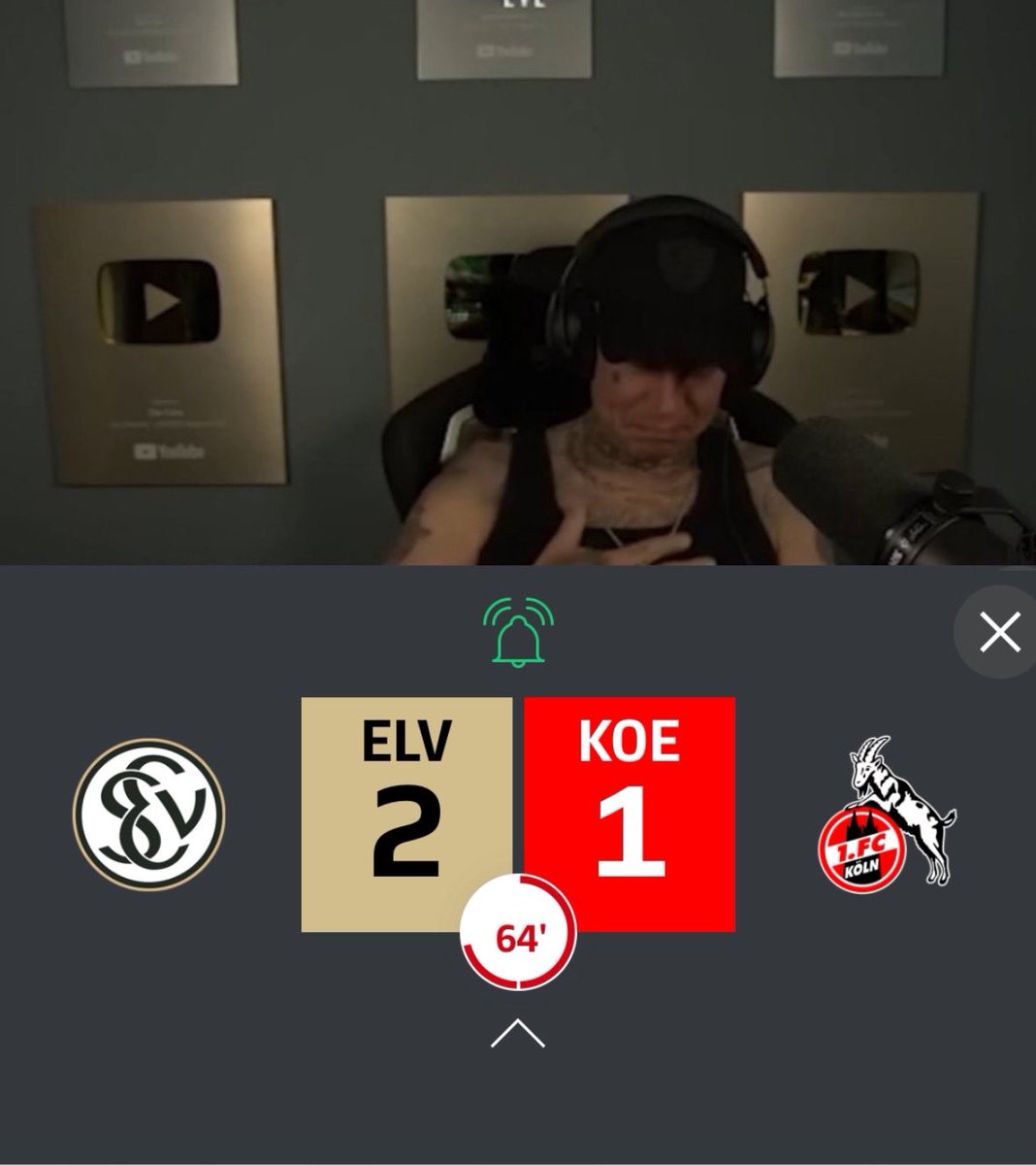 KoelnerHamster's tweet image. Monte weint wegen 1. FC Köln